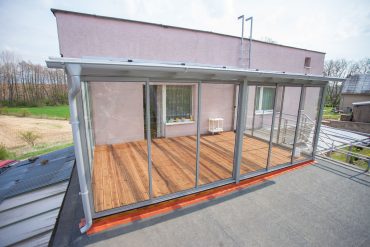 Celohliníková terasa na prvom podlaží rodinného domu